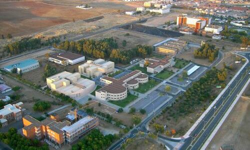 Vista aérea del campus de Badajoz